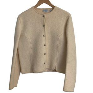 Northern Isles 100% Wool Ivory Jacket size 11/12